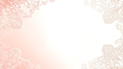 Delicate Peach Floral Frame Design Background