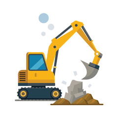 Construction vehicle concept illustration