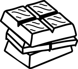 Chocolate bar outline icon