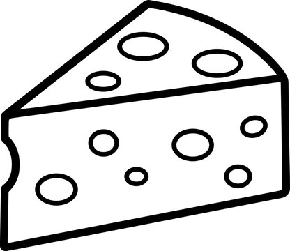 recommend clip art: Cheese wedge outline icon