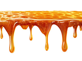 Isolated Honeycomb with Dripping Honey