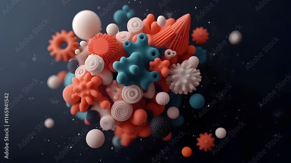 Poster cutting edge digital dreamscape featuring intricate data structures generative digital patterns and 