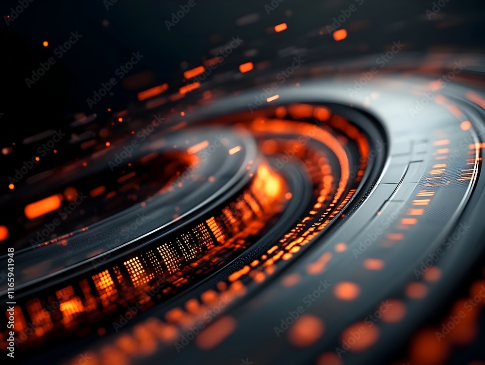 Poster captivating digital environment filled with pulsing data flows holographic data projections and adva