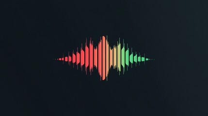 Dynamic soundwave illustration in vibrant colors, showcasing audio frequency patterns.