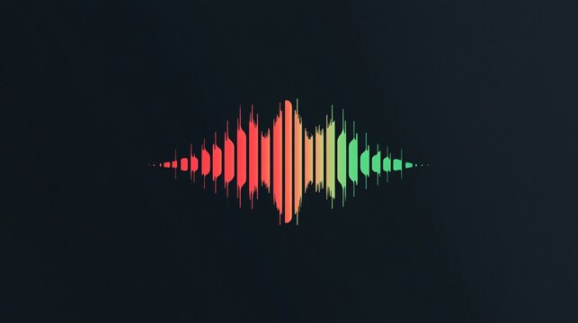 Dynamic soundwave illustration in vibrant colors, showcasing audio frequency patterns.