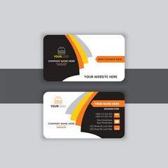 Modern business card design, Creative modern clean corporate double-side business card template, personal visiting card, vector illustration, professional simple identity card.