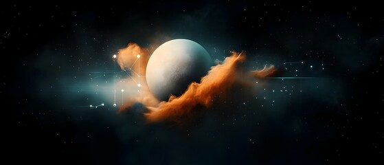 Obraz premium Stunning digital panorama highlighting cutting edge technological innovations AI driven data analysis and advancements in quantum information theory