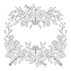 abstract floral frame