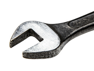 Isolated Metal Wrench Close-up
