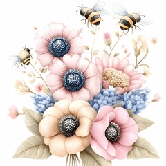Adorable floral arrangement clipart