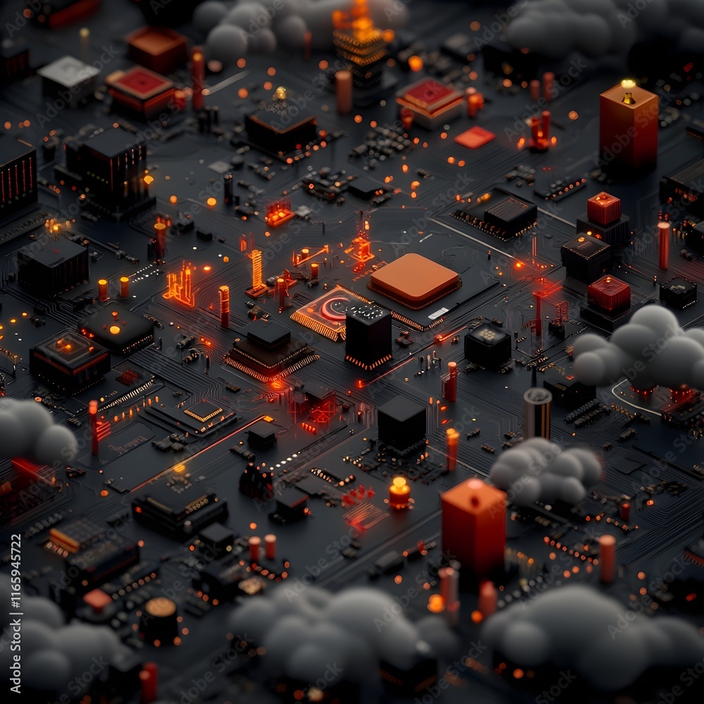 Poster mesmerizing algorithmic structures and intricate digital textures unveil a visionary and immersive d