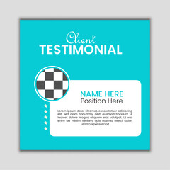 Client testimonial or feedback design template