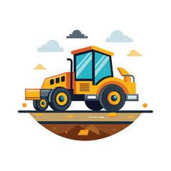 Construction vehicle concept illustration