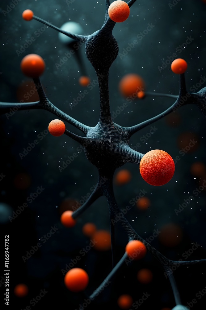 Poster cutting edge digital realm interconnected neural webs intelligent ecosystems high speed data network
