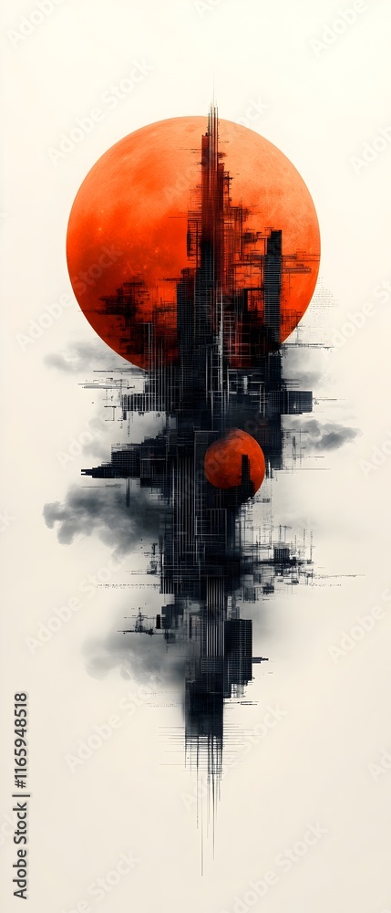 Poster visionary digital frontier captivating algorithmic structures intricate luminous fractals and pionee