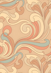 Abstract Swirling Pastel Pattern with Soft Tones
