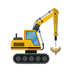 Construction vehicle concept illustration