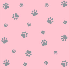 Paw print dog and cat Vector. footprint dog icon. Paw icon vector illustration.	
