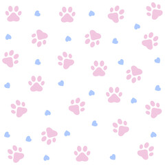 Paw print dog and cat Vector. footprint dog icon. Paw icon vector illustration.	
