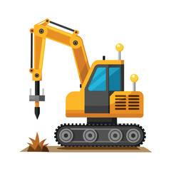 Construction vehicle concept illustration