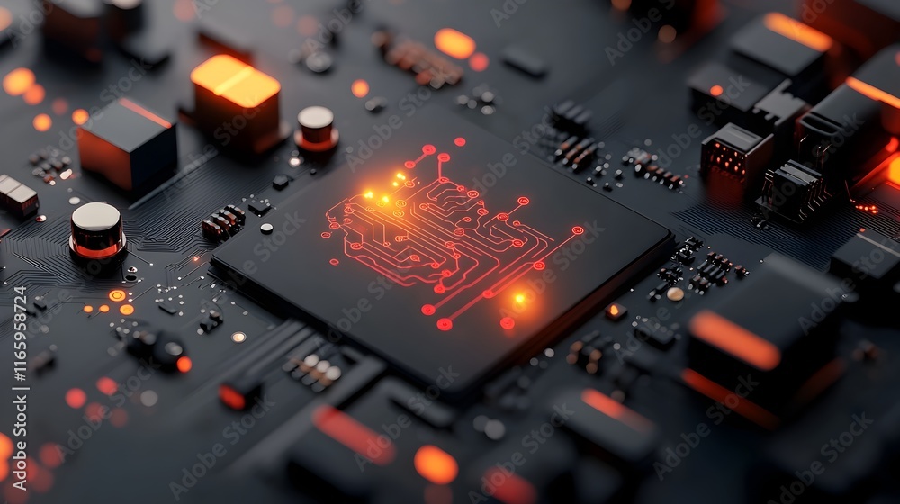 Poster futuristic digital landscape showcasing complex neural network visualizations intricate data pattern