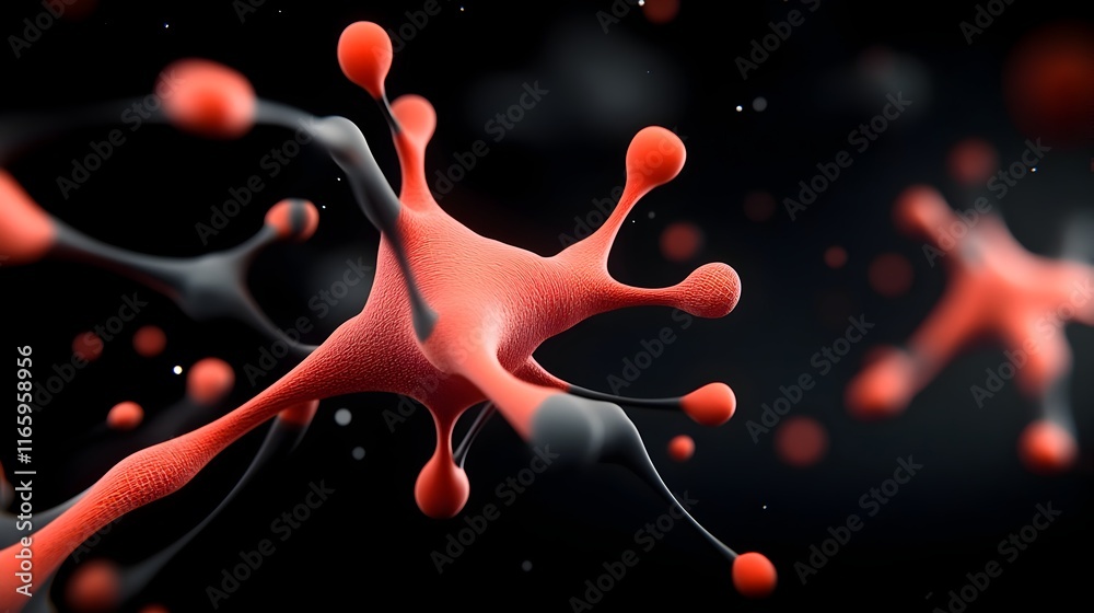 Poster futuristic digital setting showcasing intricate neural pathways autonomous agents encrypted data flo
