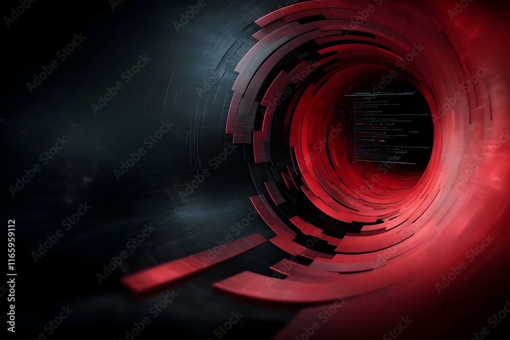 Poster futuristic digital oasis with intricate algorithmic structures and captivating technological converg