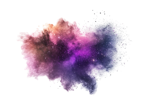 Isolated Purple and Pink Dust Cloud