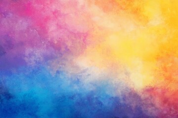 
Colorful gradient background with blurred textures, soft tones of yellow, pink, orange, blue, and purple, creating a rainbow-like gradient effect.