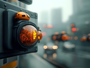 Glowing holographic pheromone matrices and flowing data visualizations within a surreal advanced technological interface  Dynamic sci fi aesthetics