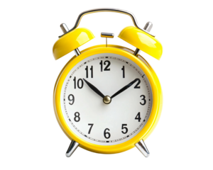 Isolated Yellow Classic Alarm Clock