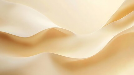 Obraz premium Abstract Beige Fabric Smooth Waves Flowing Design