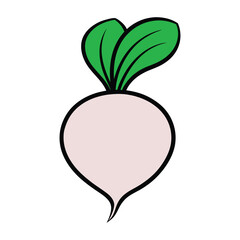 Radish Silhouette High-Quality Agricultural Graphics for Creative Projects