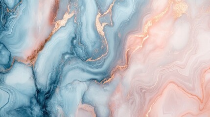 Obraz premium Elegant Abstract Marble Texture in Soft Blue and Pink Tones