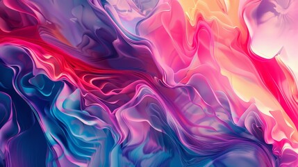 Fototapeta premium Abstract colorful background with swirling and mixing paint, creating a dynamic and visually appealing design