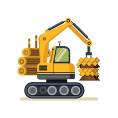 Construction machinery vehicle vector illustration