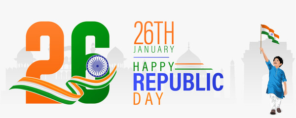 Republic Day | 26th January: Celebrating. Indian Republic Day. Poster, Banner, Post. Sale.
