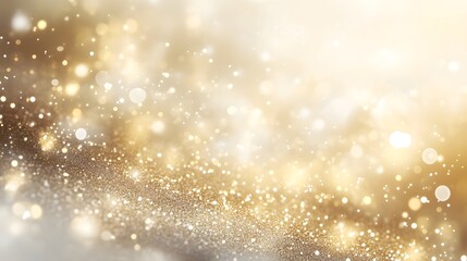 Obraz premium Elegant gold glimmering background with shiny sparkling lights and luminous texture for festive