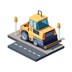 Construction machinery vehicle vector illustration