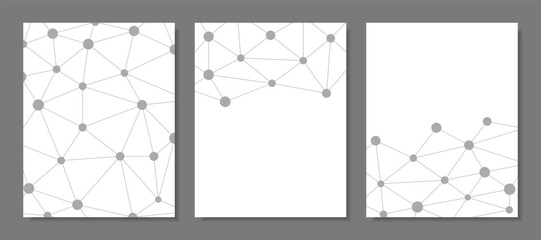 Set of Network Connect Background for Technology Banner, Poster, Card, Brochure and More