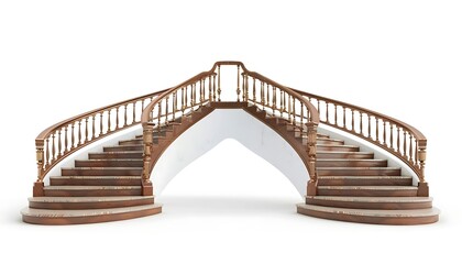 staircase isolated on a white background. 3d render.
