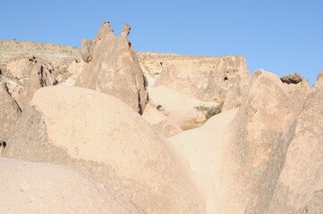 Rock formations in Devrent Imaginary Valley (Imagination Valley) in G&ouml;reme, Cappadocia, Anatolia, eastern Turkey
