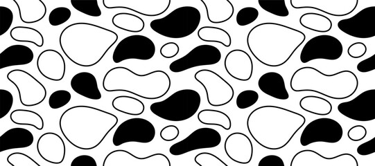 Seamless Black Liquid Pattern Background. Vector Illustration. Wallpaper