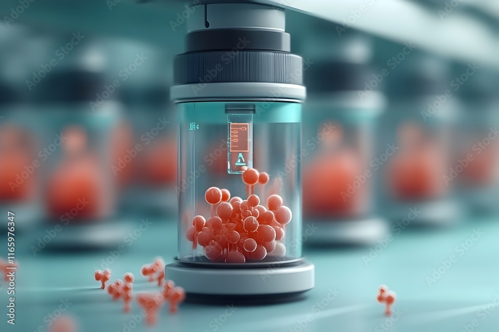 Poster experimental pheromone formula designed to attract attention and interest mesmerizing bio luminescen