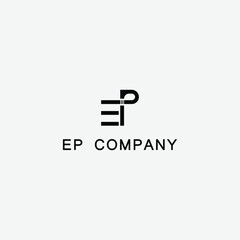 Obraz premium PE monogram initials letter logo concept. EP icon design. elegant and Professional letter icon design.