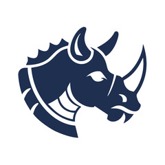 Design an armored rhinoceros mascot logo.