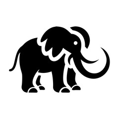 Design a prehistoric mammoth mascot logo.
