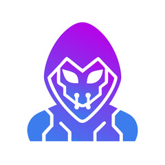 Design a cyberpunk hacker mascot logo.