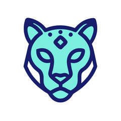 Create a cybernetic cheetah mascot logo.