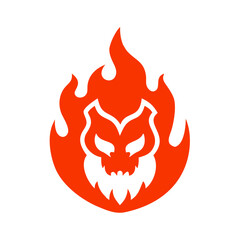 Create a blazing wildfire mascot logo.